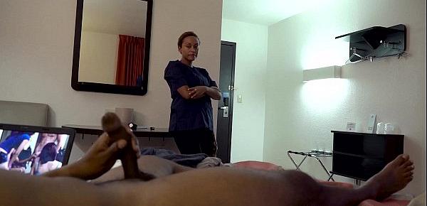  NICHE PARADE - Housekeeper Agrees To Watch Hot Jizm Pour Out Of My Dick